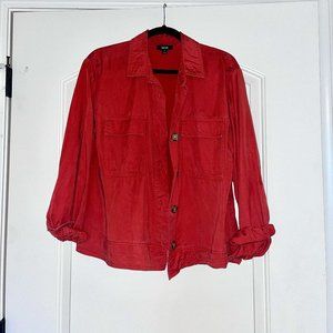 Kensie Orange Button Up Shirt